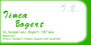 timea bogert business card